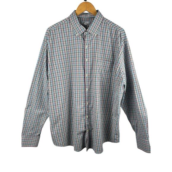 Peter Millar Summer Comfort Shirt XL Colorful Plaid Performance Golf Casual‎ - Picture 1 of 5